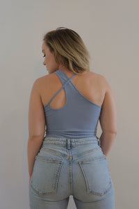 CRISS CROSS FASHION STYLE BODYSUIT RIBBED BLUE OVER OUTFIT IDEAS OOTS CUTE STYLES SHOP RAYALINE
