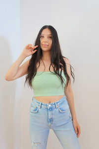 VENICE SEAMLESS TUBE TOP IN SAGE