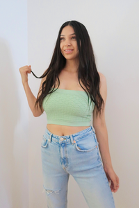 VENICE SEAMLESS TUBE TOP IN SAGE