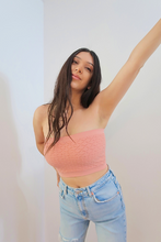 Load image into Gallery viewer, VENICE SEAMLESS TUBE TOP IN CORAL
