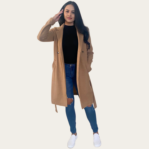 oversized coat tan brown shop rayaline fashion winter coat outfit ootd