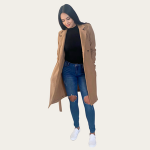 oversized coat tan brown shop rayaline fashion winter coat outfit ootd